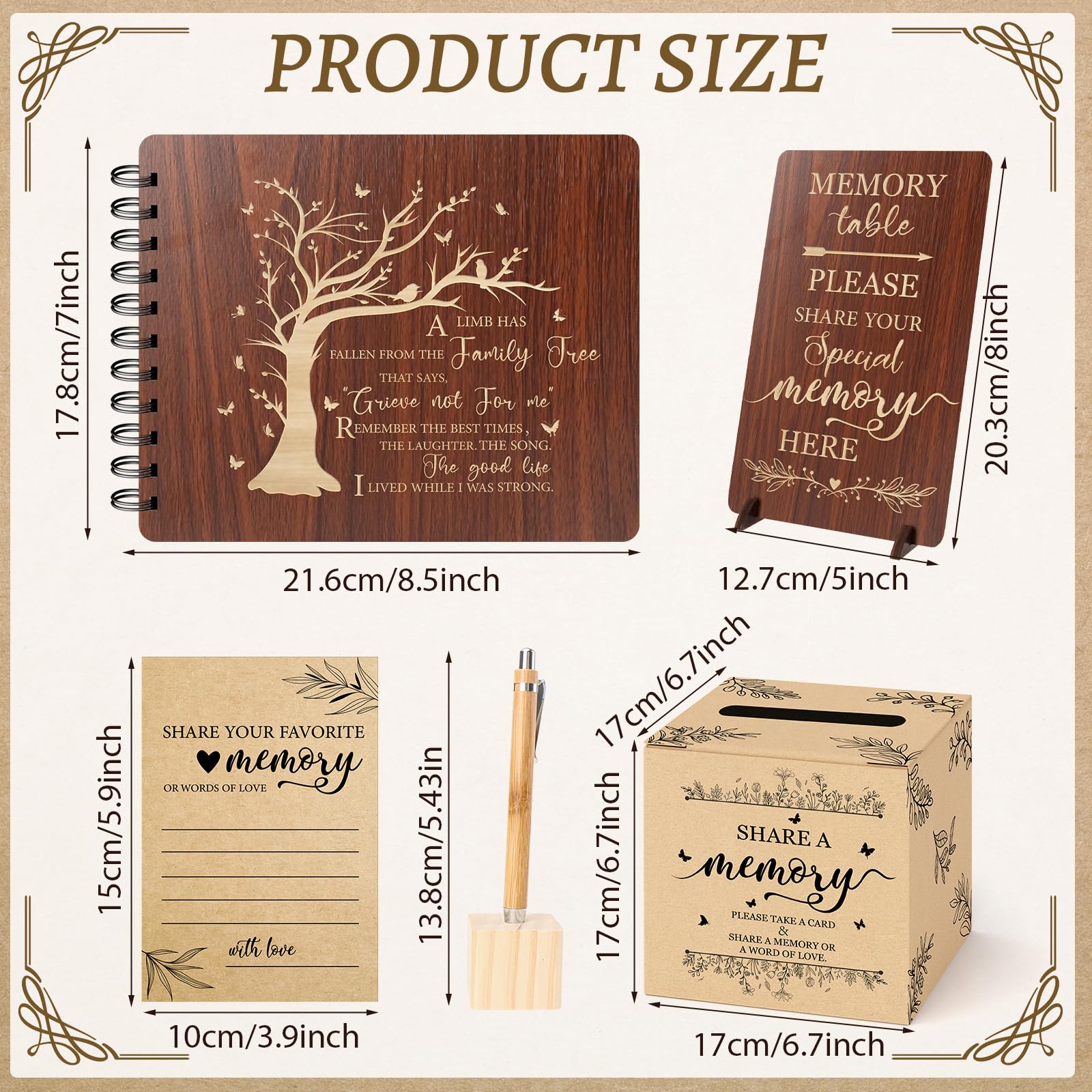 Lebsitey memory card box showing organized space for guest notes.