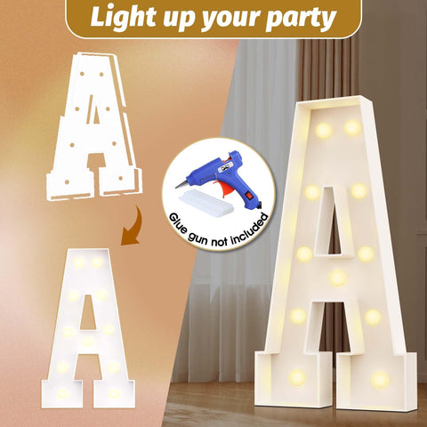 Ledido PROM letter lit for dance, year-end events and photos
