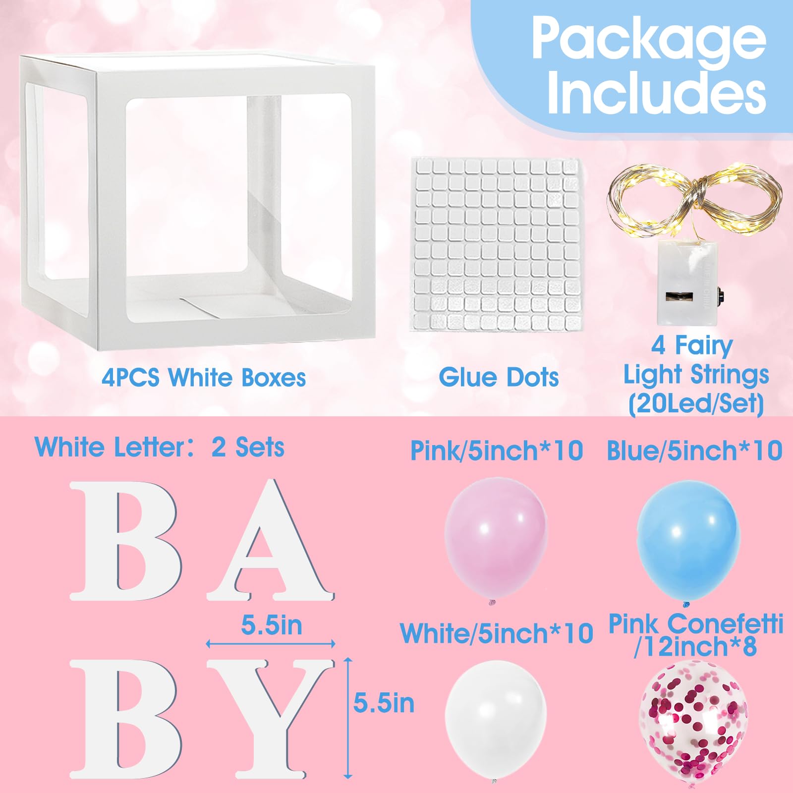 Ledido fairy light strings illuminating the box for photo ready moments