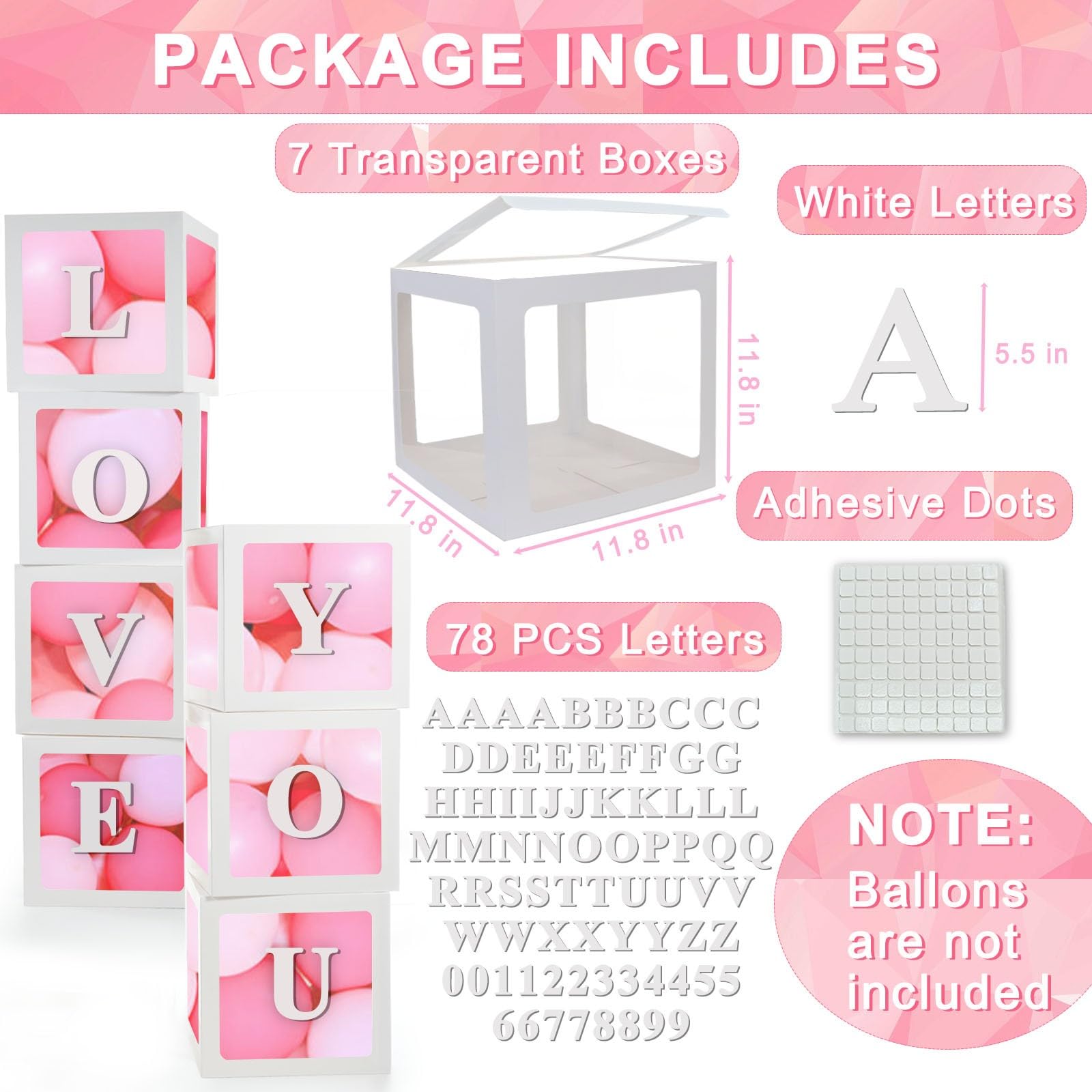 Ledido white baby box with 78 letters for customizable name display.