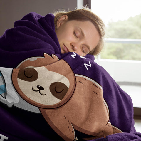 Leebbsin soft sloth throw blanket provides relaxing warmth for evenings.