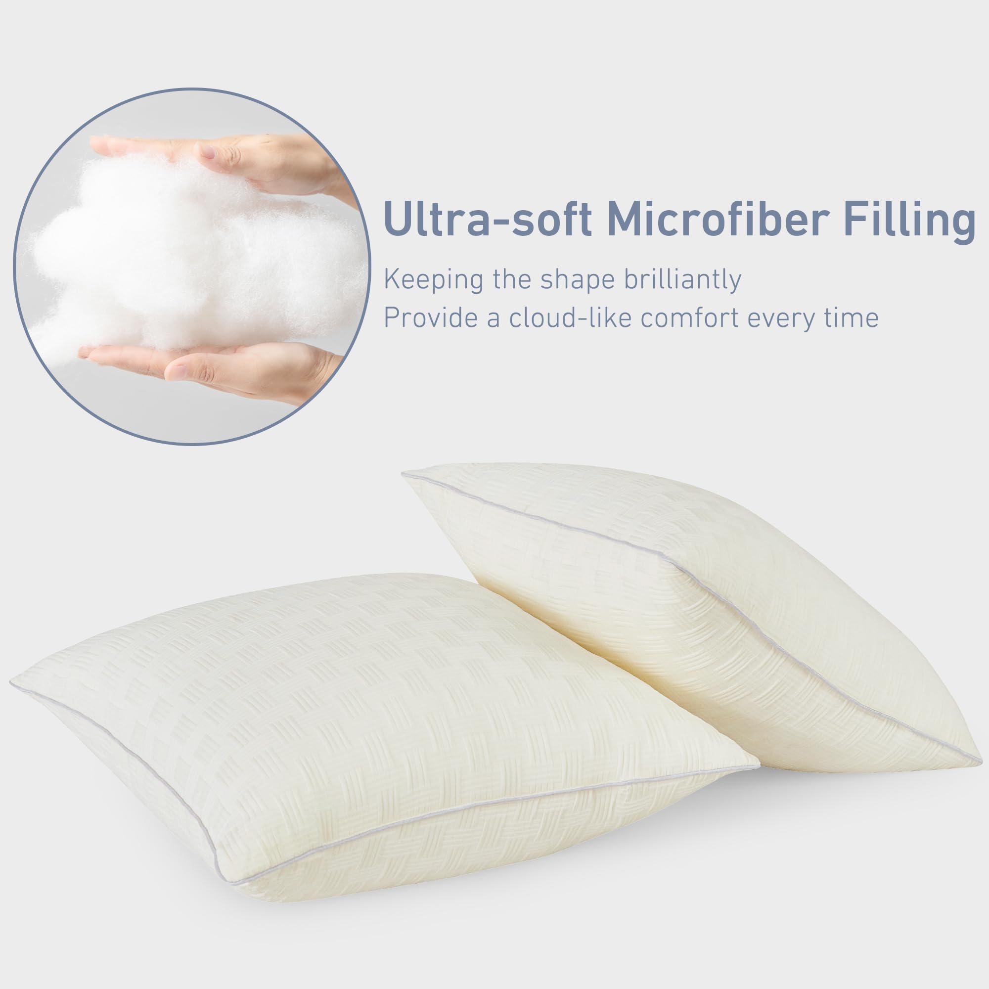 Two inserts paired with a decorative pillowcase to elevate space