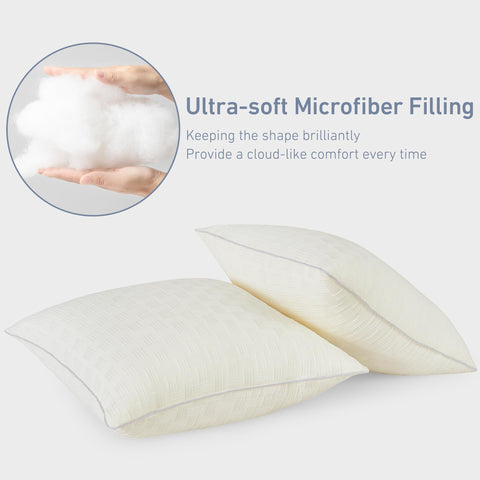 Two inserts paired with a decorative pillowcase to elevate space