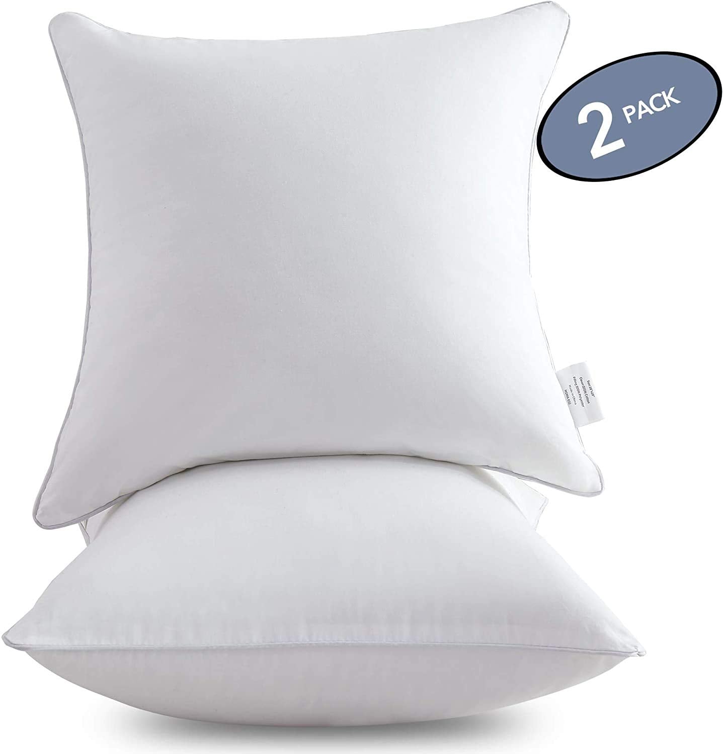 Leeden 18x18 pillow inserts care showing easy cleaning and maintenance