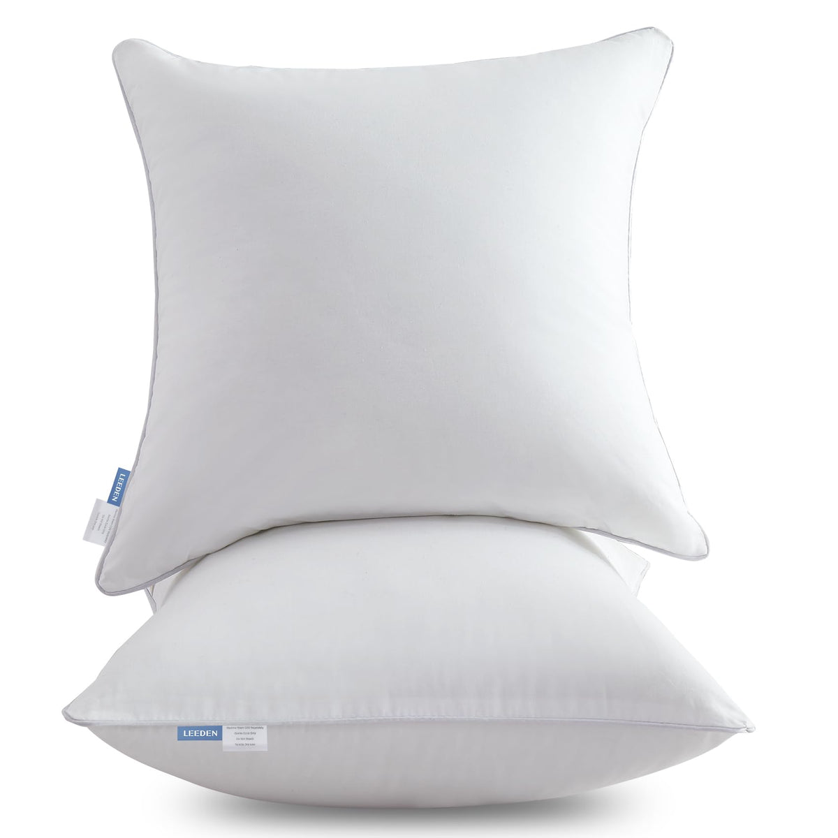 Leeden 18x18 pillow inserts front view showing plush support for any sofa