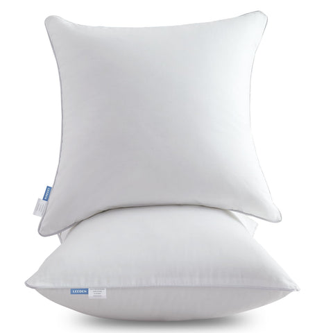 Leeden 18x18 pillow inserts front view showing plush support for any sofa