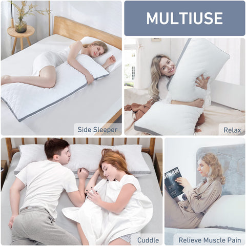 Leeden microfiber-shell body pillow insert feels soft and skin-friendly for luxurious nights.
