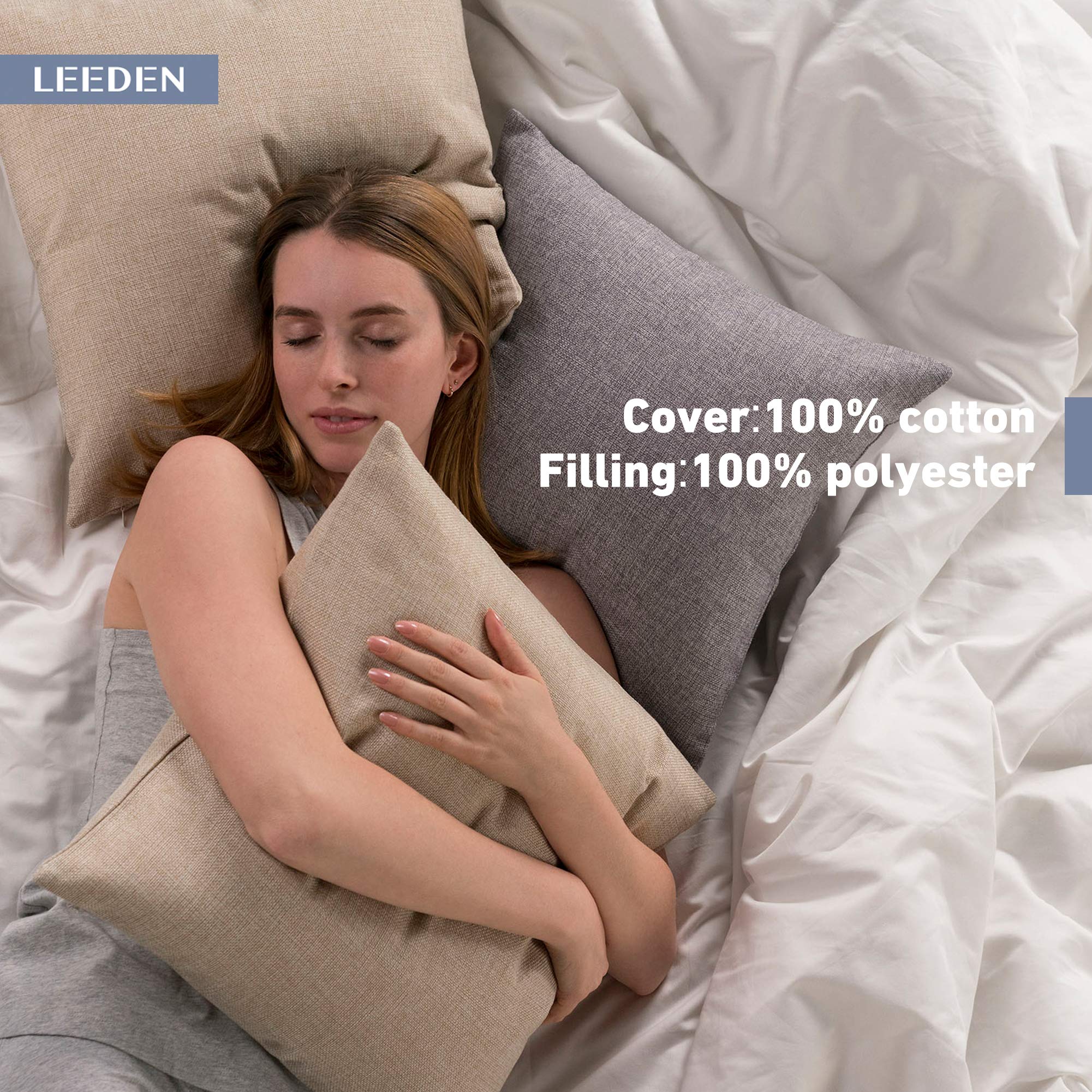 Leeden cotton texture close-up emphasizing skin-friendly material