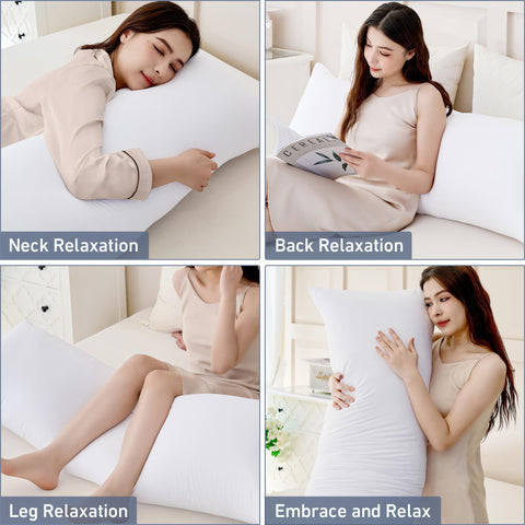 Leeden full body pillow supports back and spine during sleep