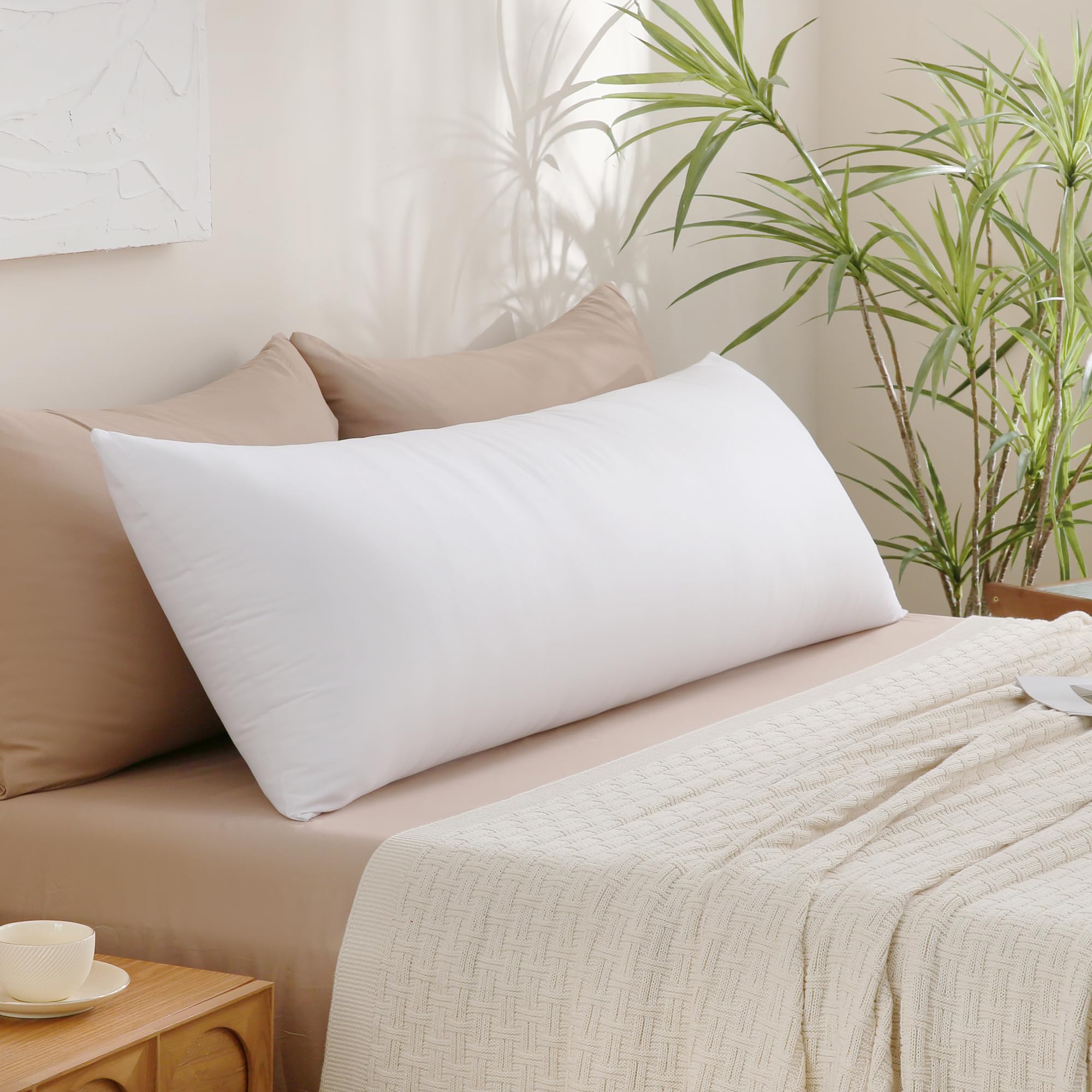 Leeden full body pillow features durable structure that retains shape