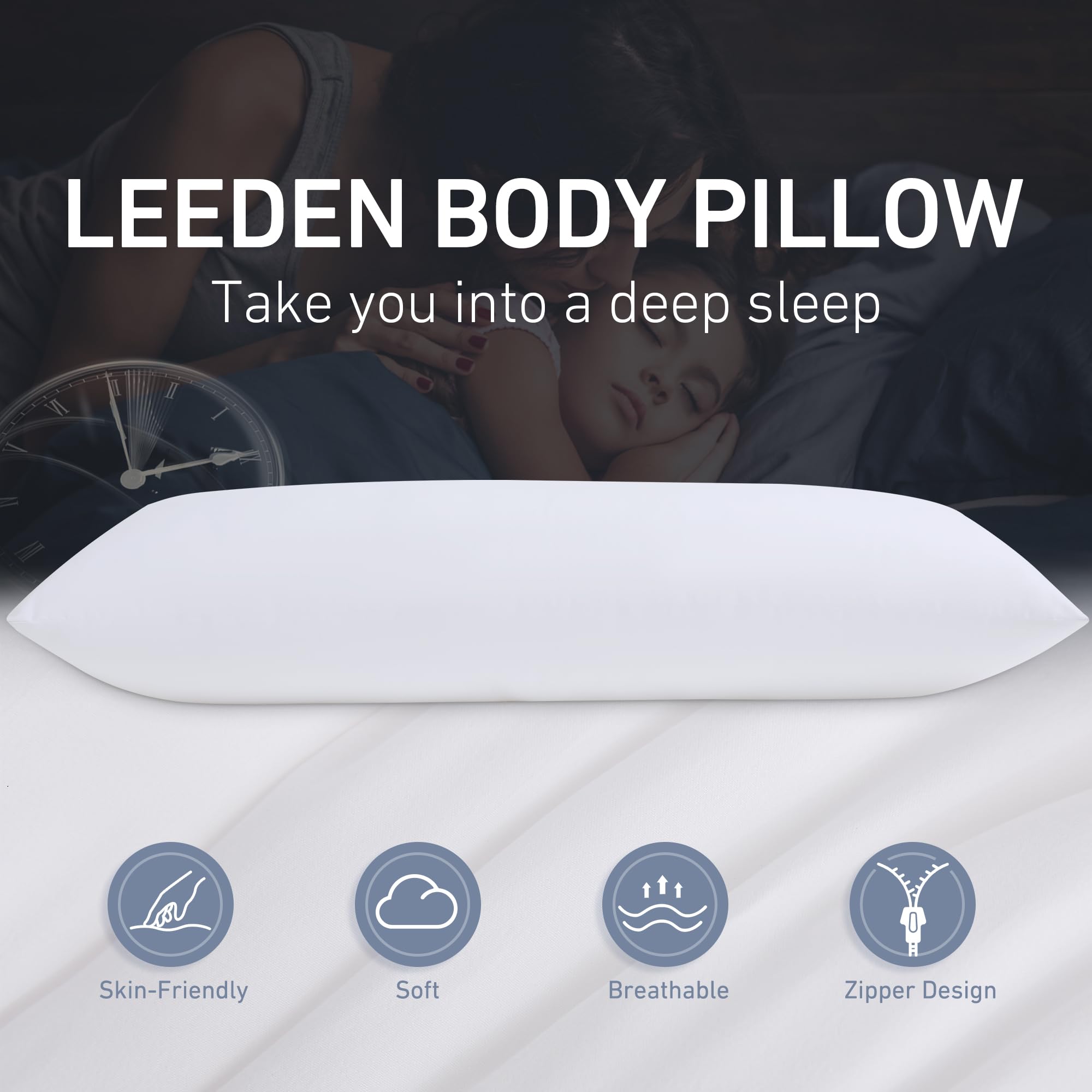 Leeden full body pillow contours neck and shoulders for relief