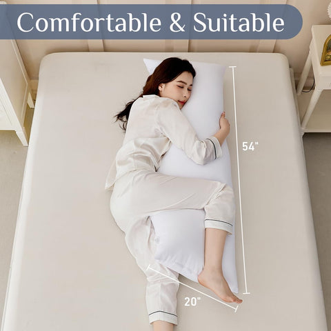 Leeden full body pillow aids side sleep alignment and comfort