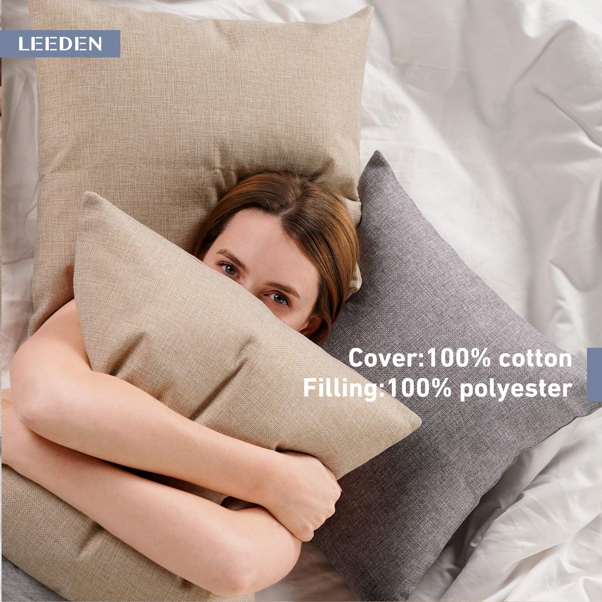 Leeden 22x22 pillow inserts on sofa ideal for versatile home styling.