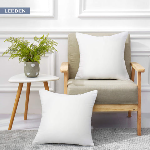 Leeden pillow inserts cotton cover close-up showing breathable fabric