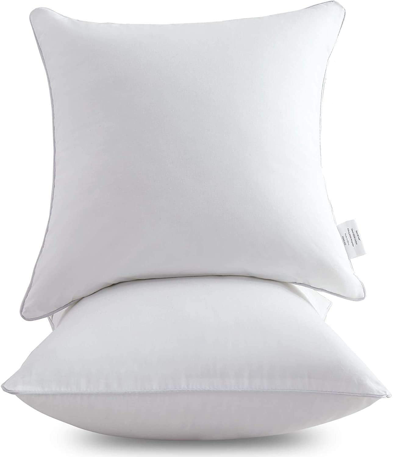 Leeden 24x24 pillow insert with cotton cover enhances sofa comfort and style
