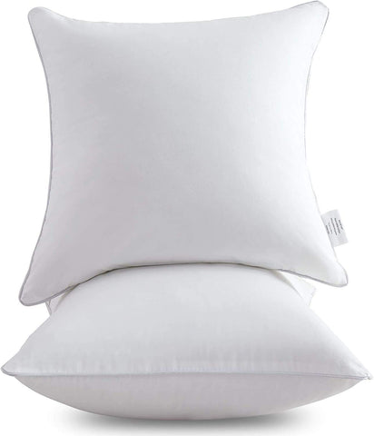 Leeden 24x24 pillow insert with cotton cover enhances sofa comfort and style
