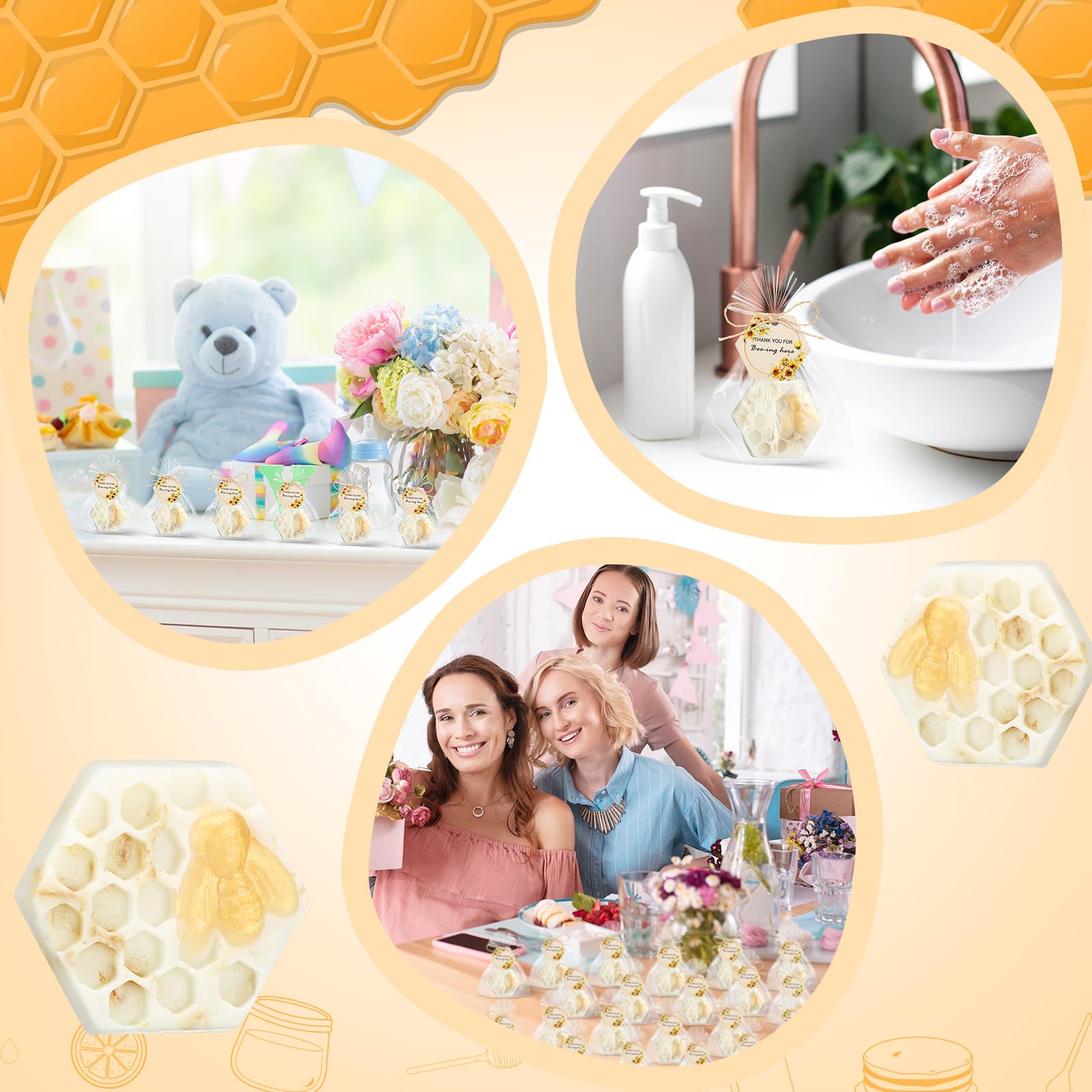 Leelosp soap display at event table as playful decor