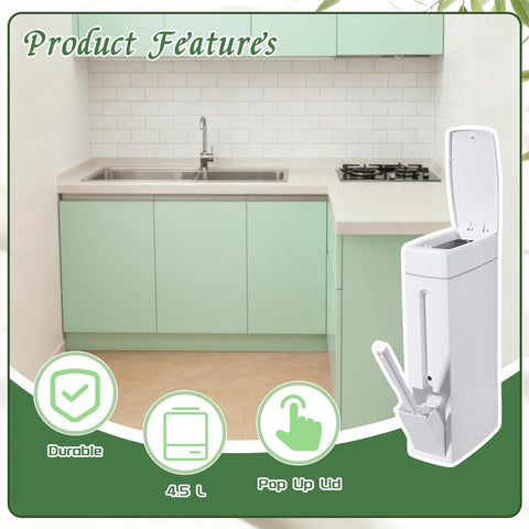 Leemeexaa odor-proof lid keeps bathroom air fresher between changes.