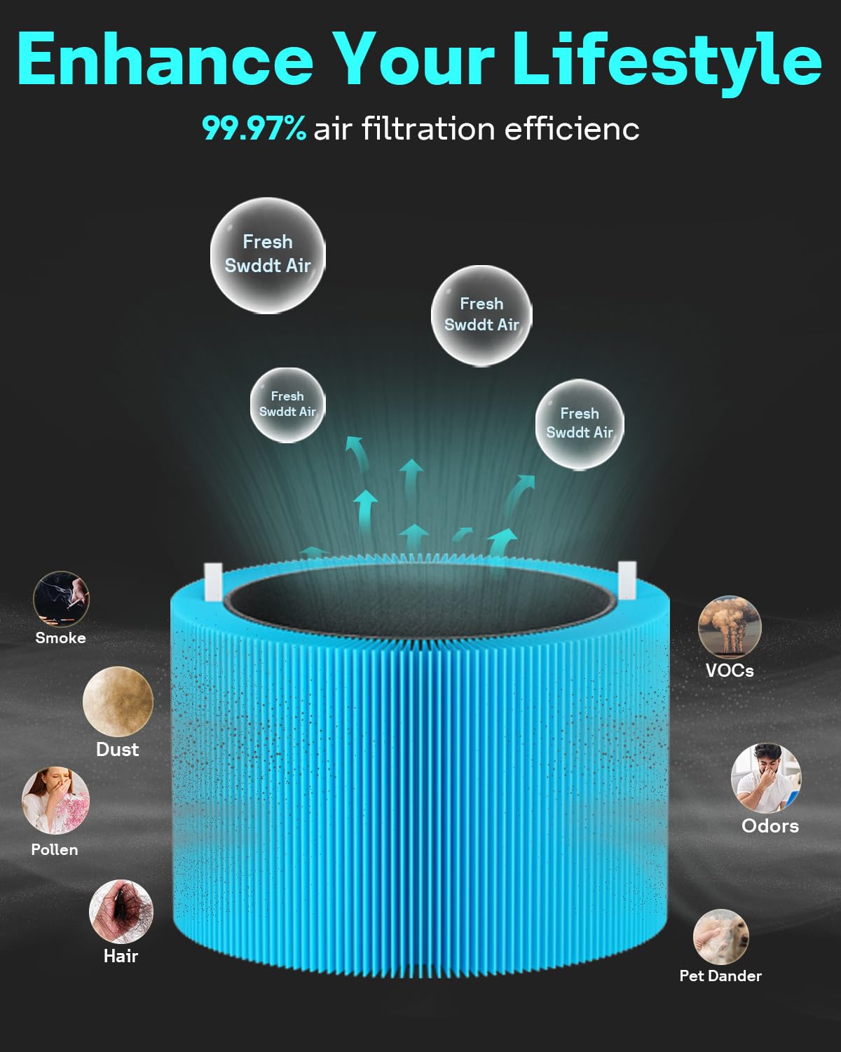 Leemone filter installed in Blue Pure 211i Max during normal use.