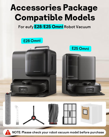 Leemone E25/E28 Omni side brushes 4-pack reach corners and trap dust.