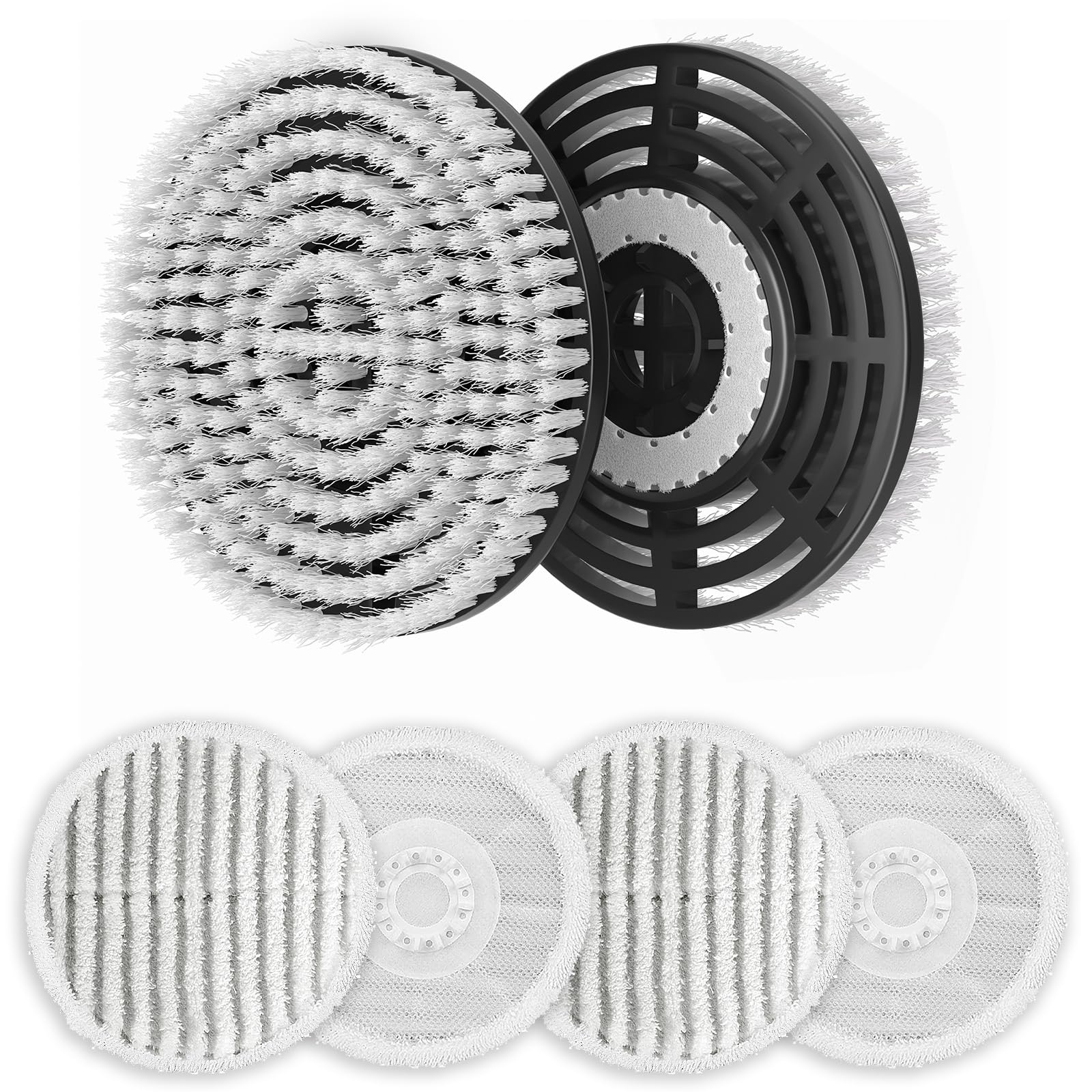 Leemone brush heads improve scrubbing power for tough grime on floors.