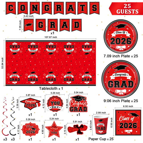 Leetous graduation napkins 6.5-inch absorbent for spills and festive table styling.