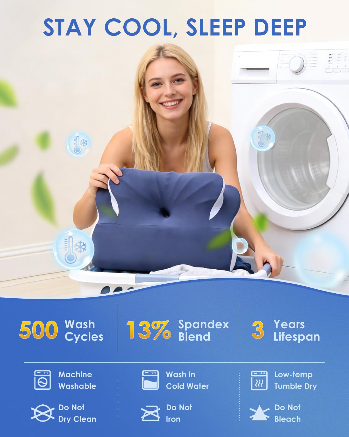 Hollow-center design of Leewjed pillow reducing ear pressure