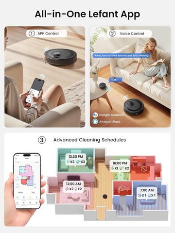 Lefant M2 Plus voice and app control via Alexa and iWatch.