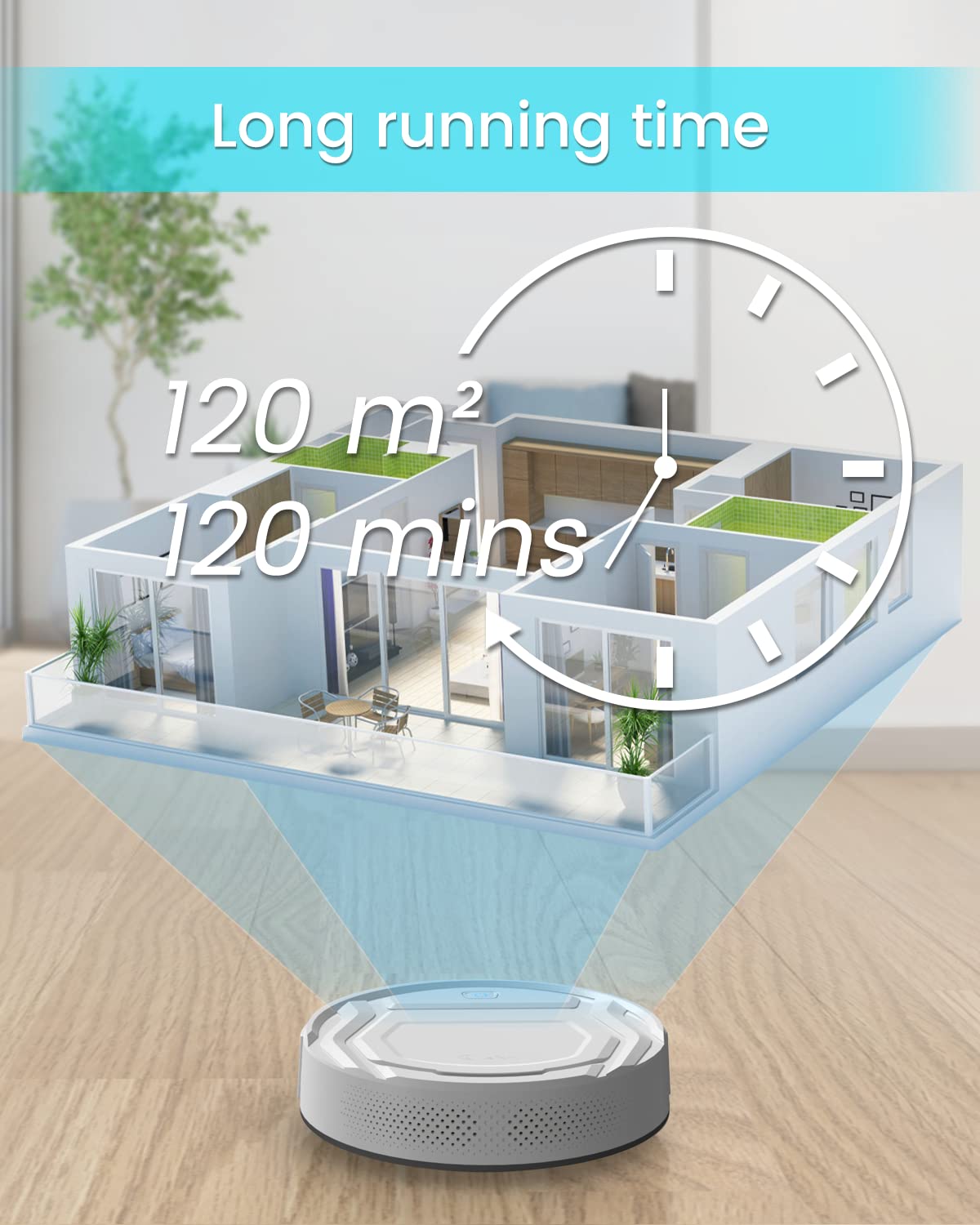 Lefant M210 Pro app and voice control for convenient scheduling.