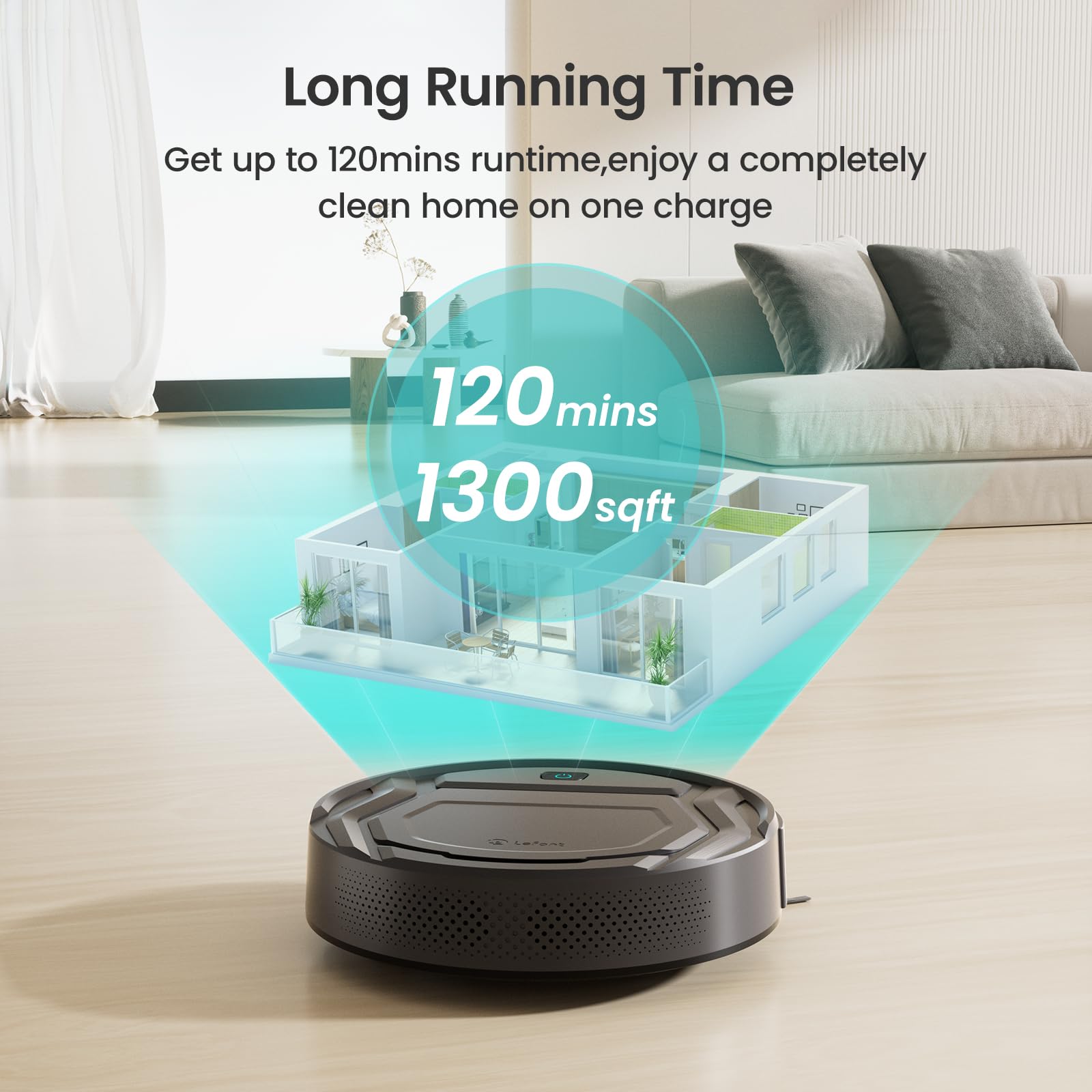 Lefant M210 Pro auto-recharge-dock returns to charge automatically.