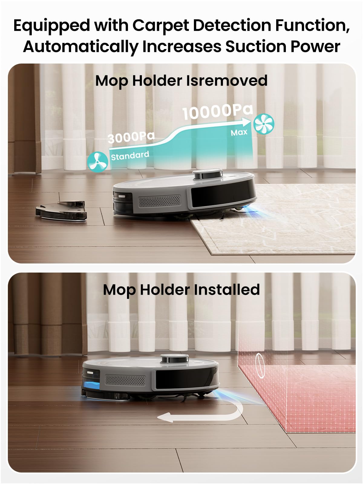 Multi-floor mapping adapts to different levels.