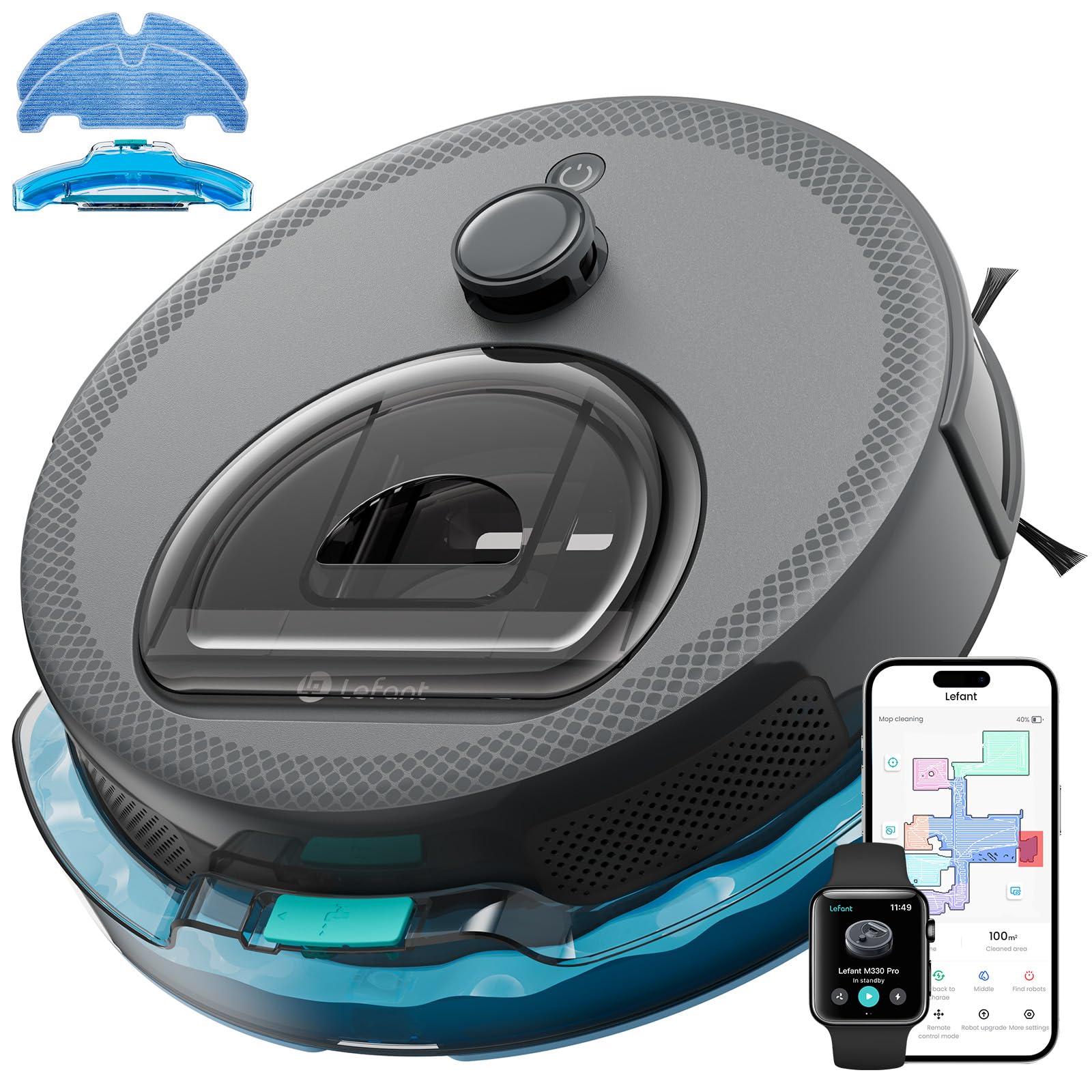 Lefant M330 Pro dToF navigation mapping for efficient cleaning.