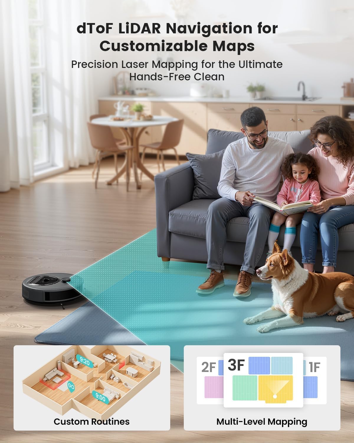 Lefant M330 Pro multi floor mapping covers different levels at home