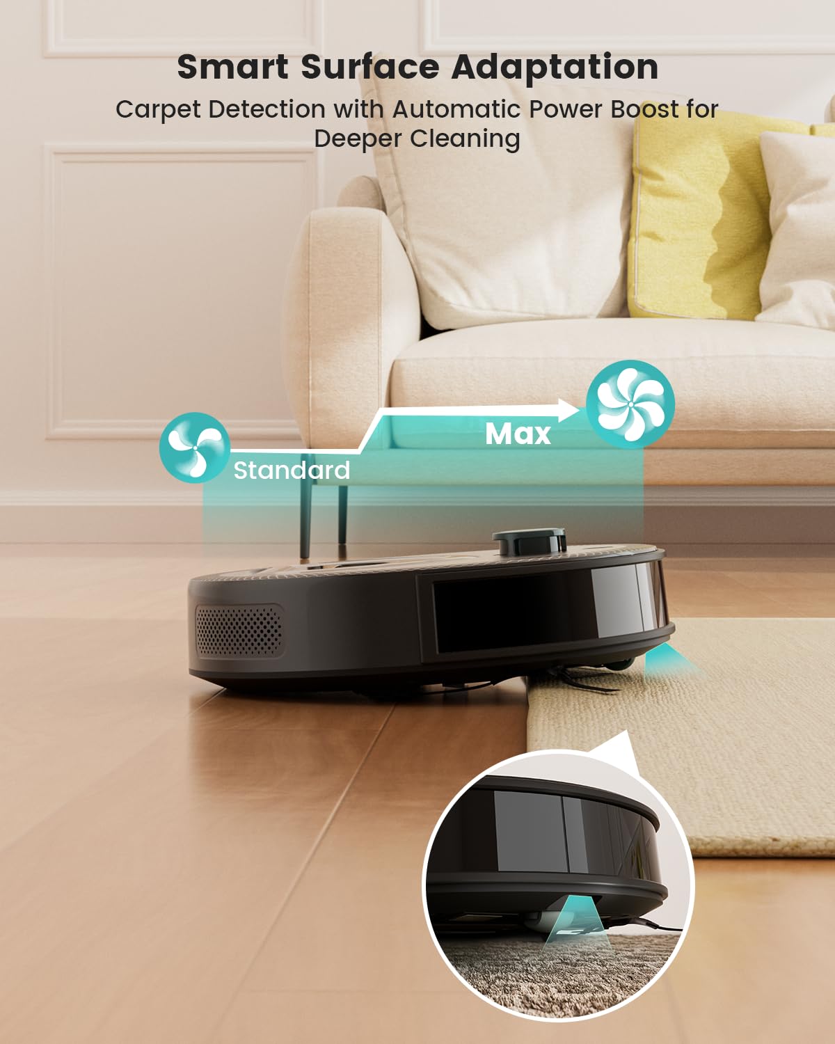 Lefant M330 Pro vacuuming and mopping with 200ml water tank