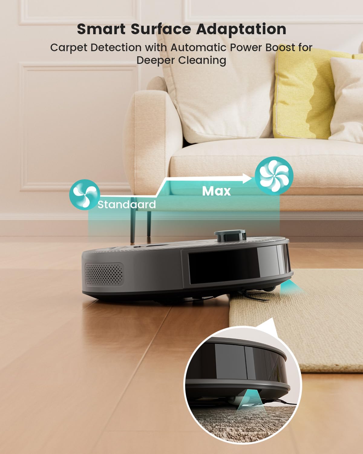 Lefant M330 Pro vacuuming and mopping with 200ml water tank.