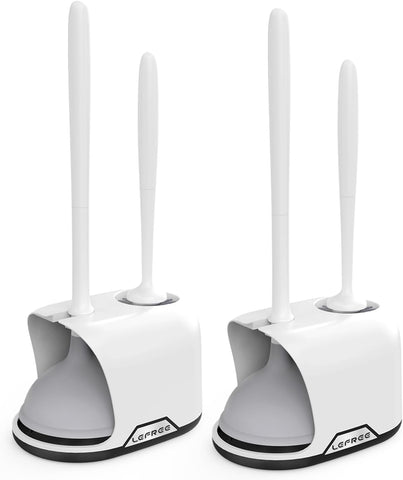 Lefree 2-in-1 set in holder for compact bathroom storage.