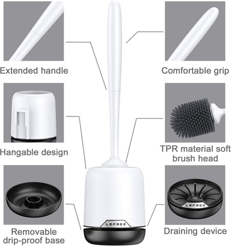 Silicone rubber head reaches stubborn corners for precise sanitation