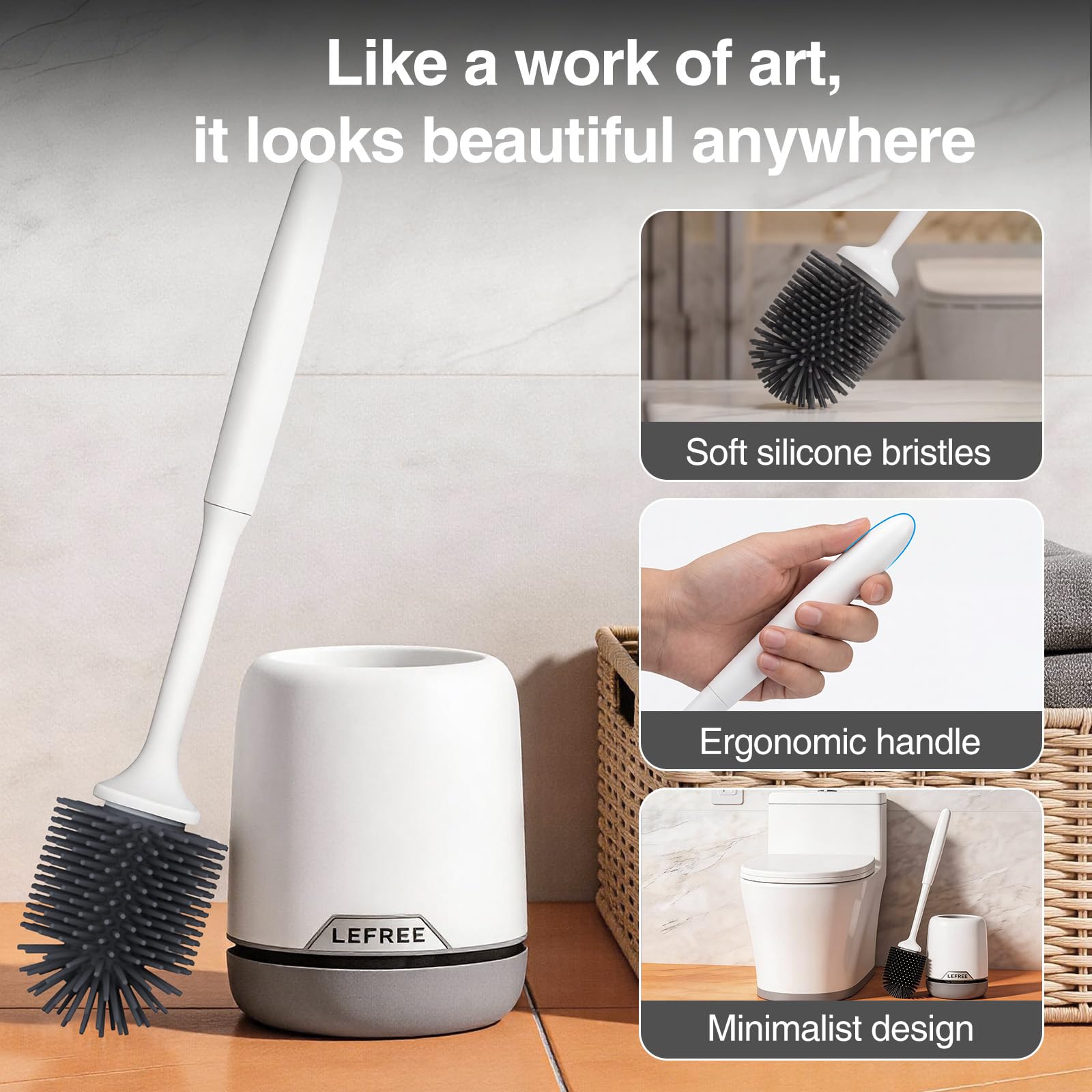 Lefree soft TPR brush head cleans grooves effectively