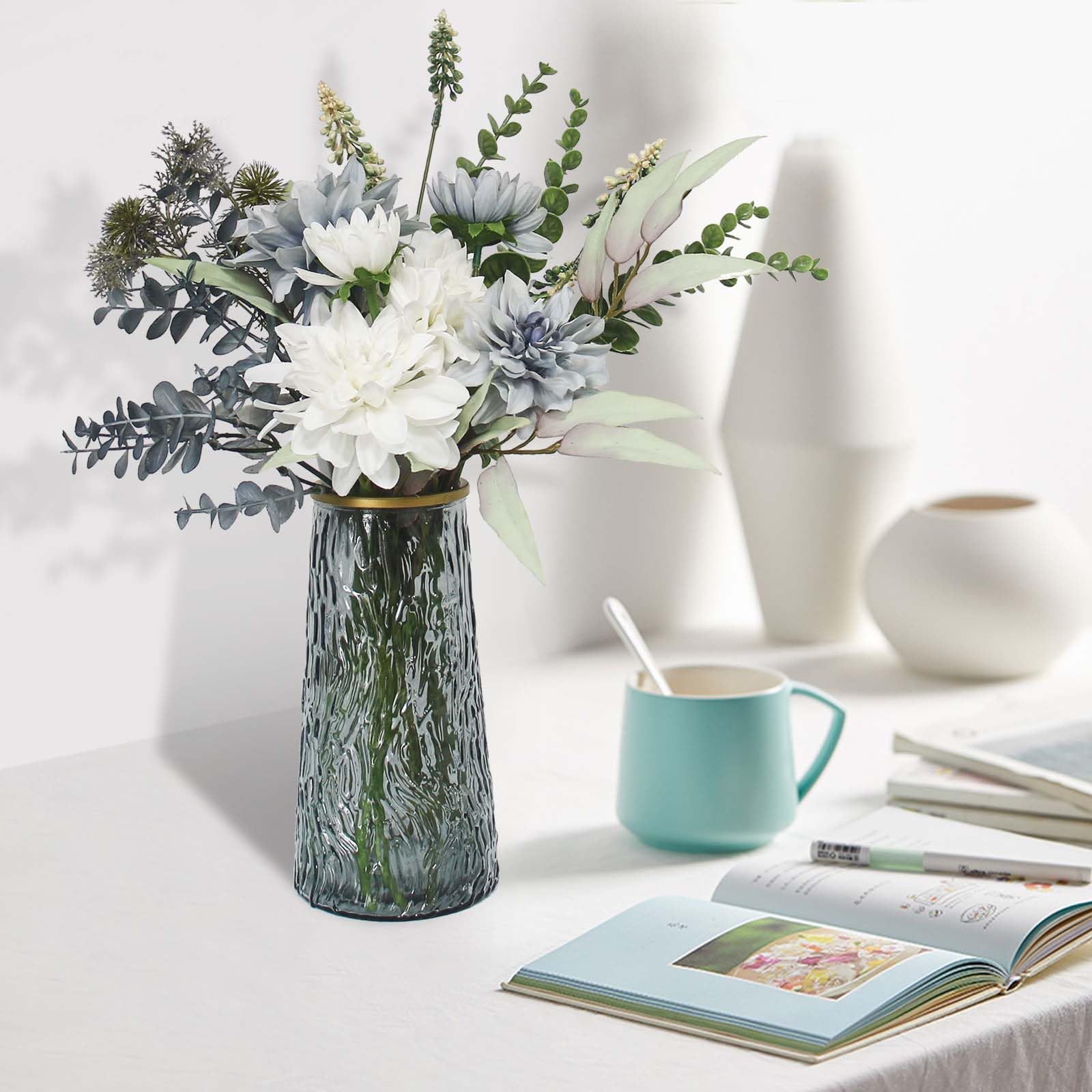 Leftover artificial flowers for office decor bring greenery with ease