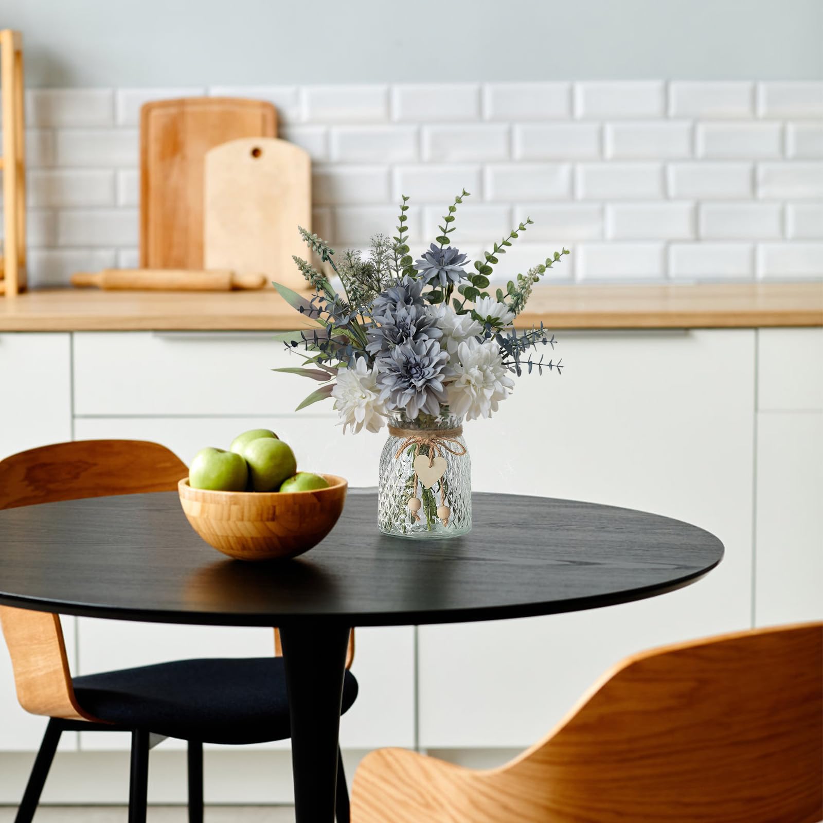 Leftover dahlia centerpiece for coffee table brightens spaces with minimal maintenance.