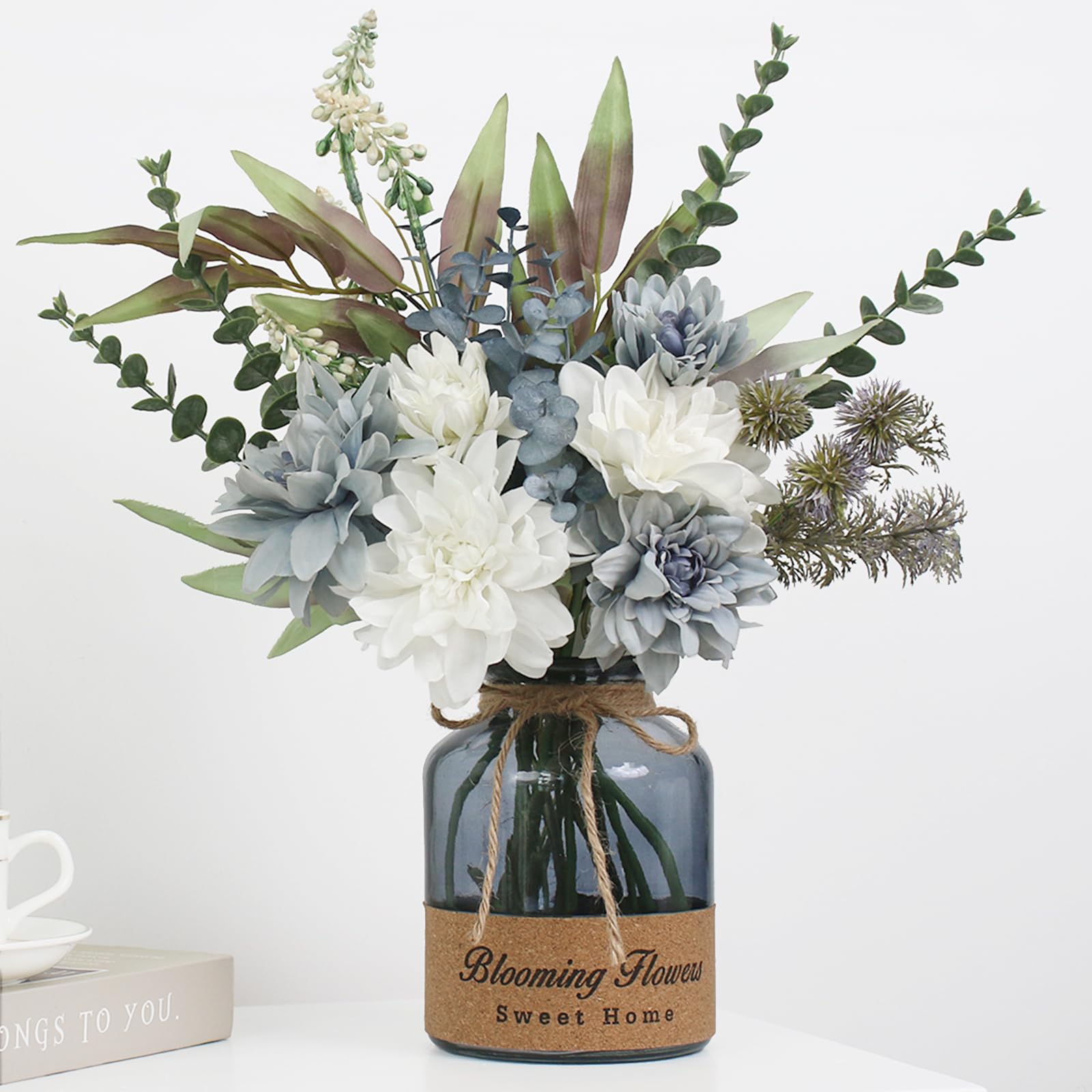 Leftover faux flowers in a vase add lasting color to your living space.