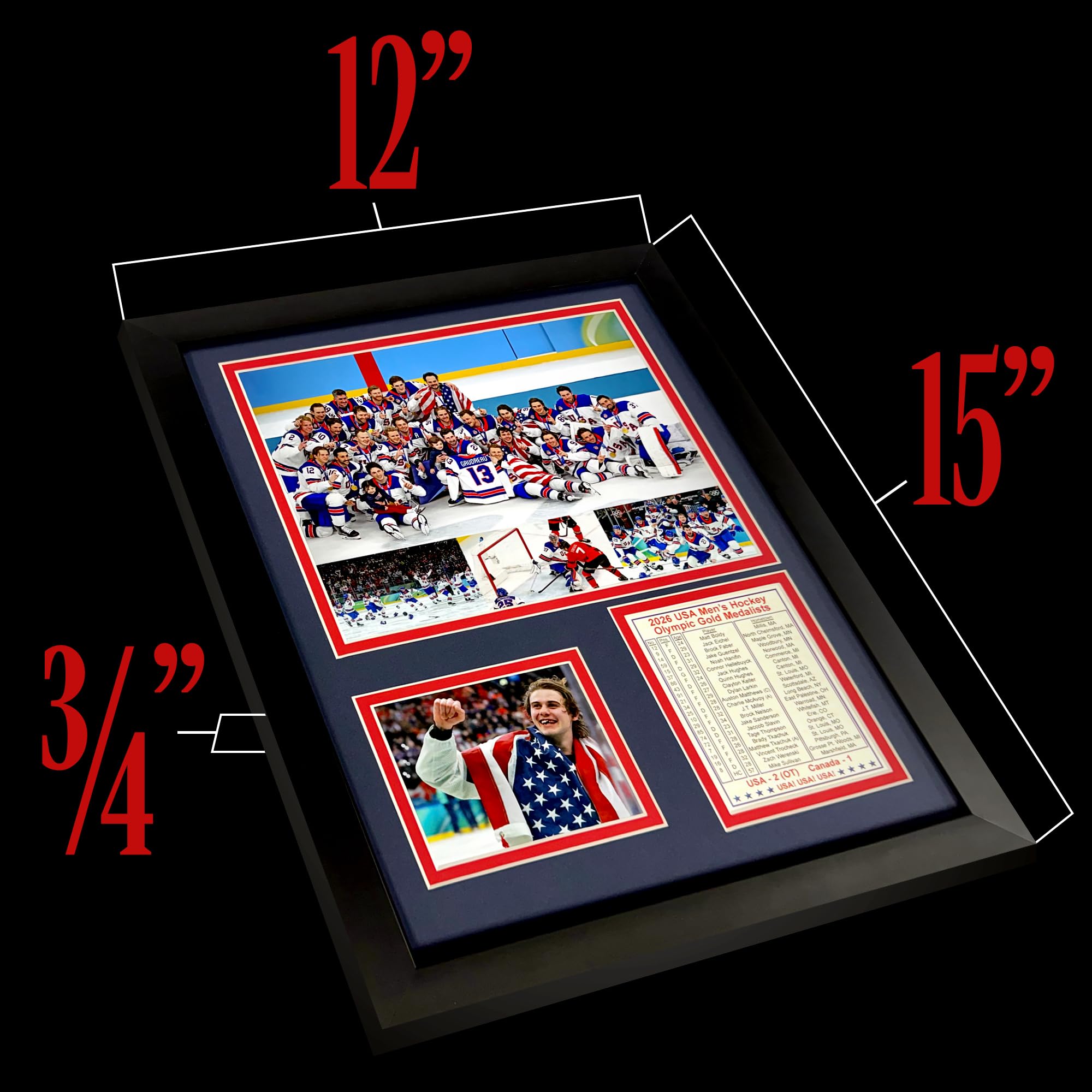 Legends Never Die man cave wall decor for USA hockey fans and collectors