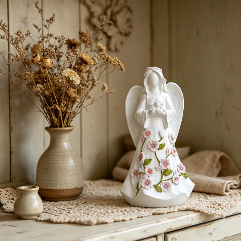 LEGIFO angel statue on desk emits warm illumination for cozy evenings.
