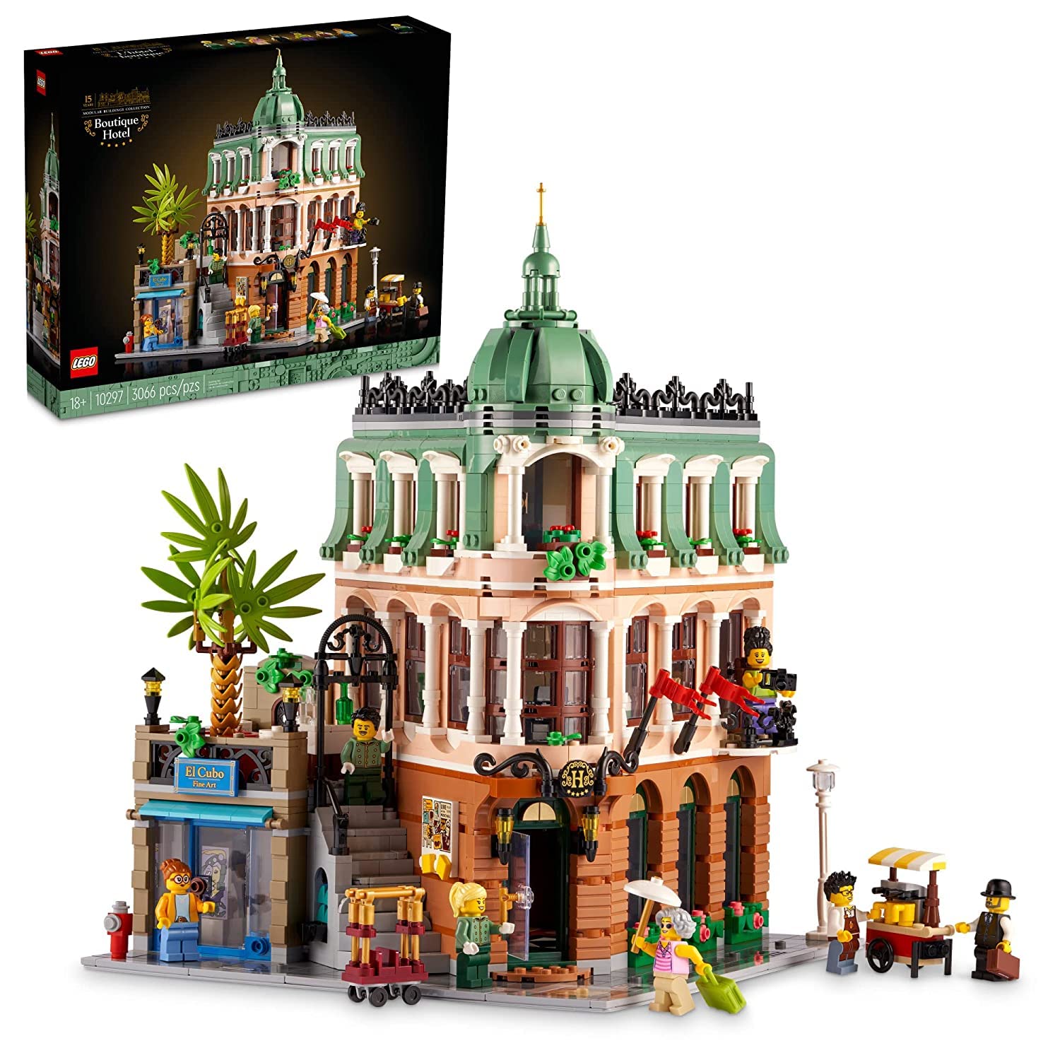 LEGO Icons Boutique Hotel guest rooms interior display for adult collectors.