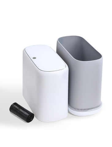 LEGUO bathroom trash can with lid closes smoothly for hygienic, space-saving bathrooms.