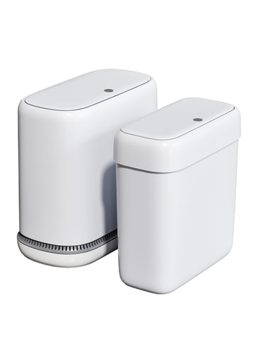 LEGUO bathroom trash can with lid for compact spaces and odor control