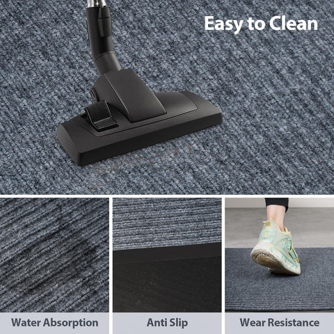 Lehom MYOYAY carpet runner, gray 3x10 feet, long hallway coverage with cohesive look.