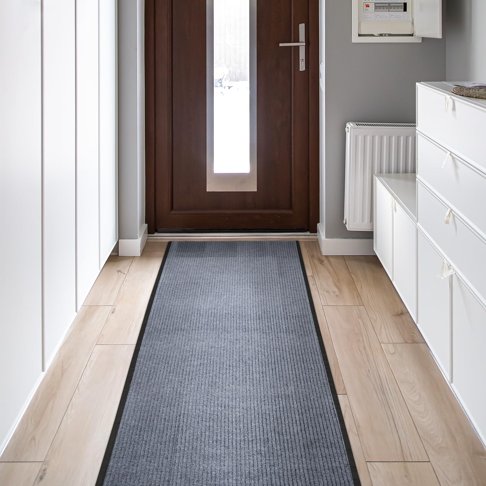 Lehom MYOYAY carpet runner, gray living-room entrance, adds soft footing for daily steps.