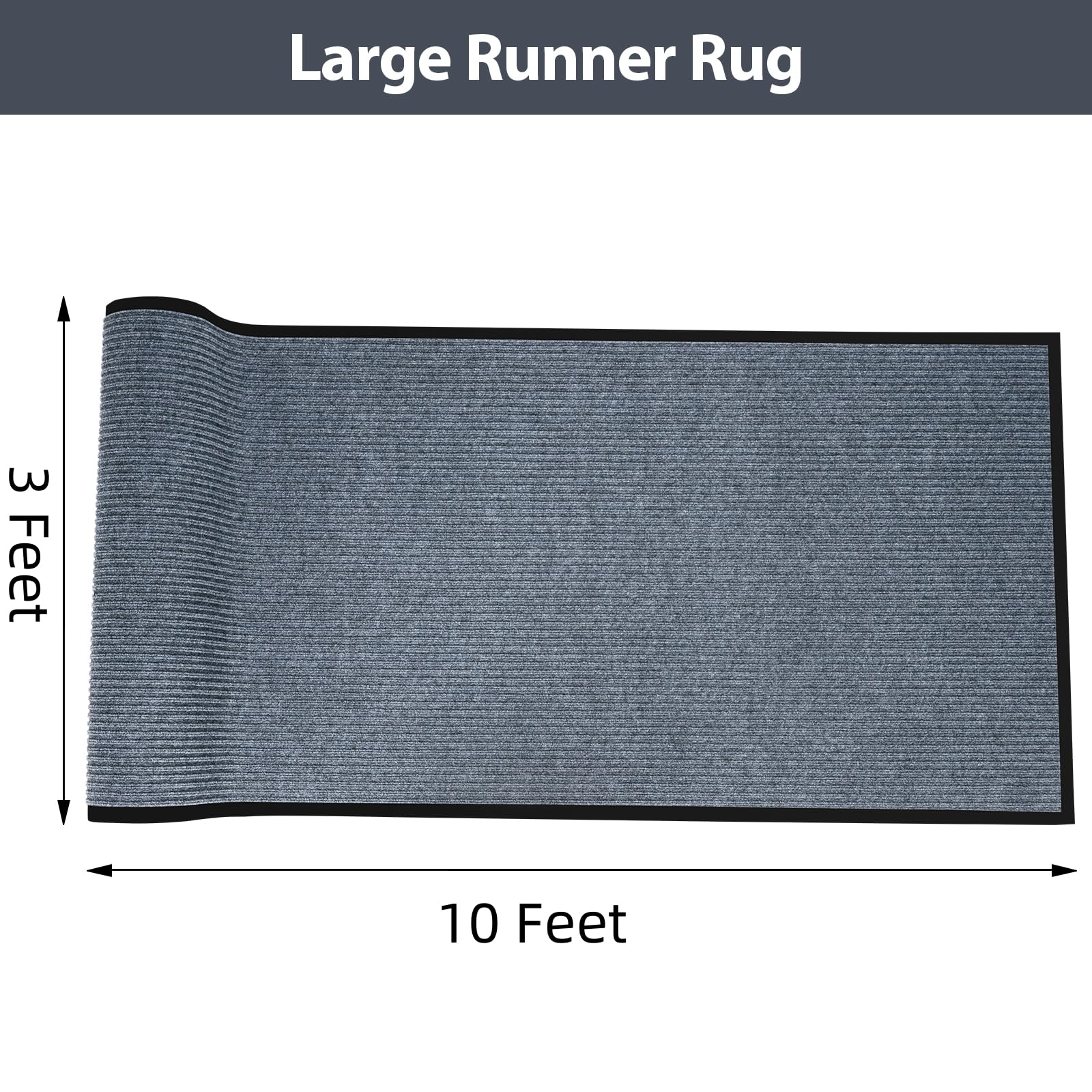 Lehom MYOYAY carpet runner, gray outdoor balcony, suited for decks and patios.