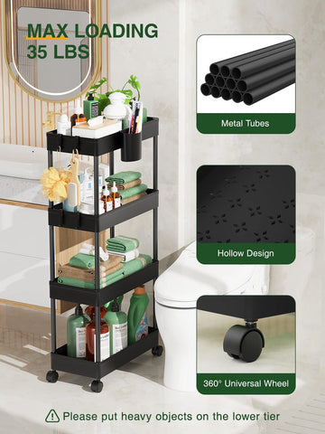 LEHOM Compact cart suits bedroom and office spaces.
